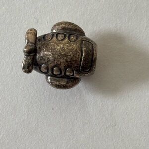 Pandora Retired Airplane Silver Bead Charm